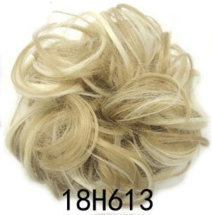 Synthetic Wavy Curly Messy Hair Bun for Women, 12cm Diameter
