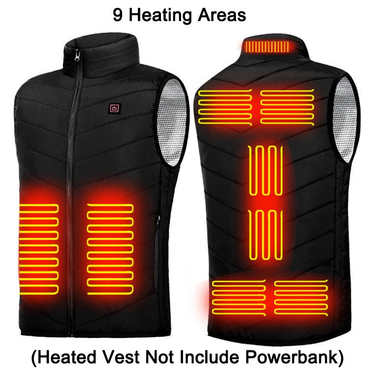 USB Heating Jacket with Multiple Heating Zones for Men and Women