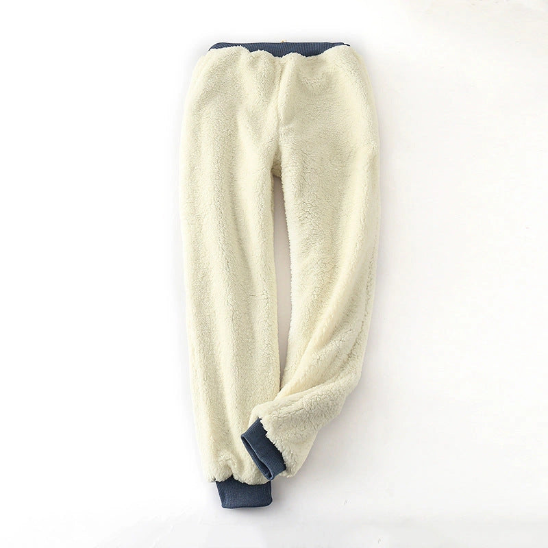 Cotton lamb velvet padded sweatpants in multiple sizes