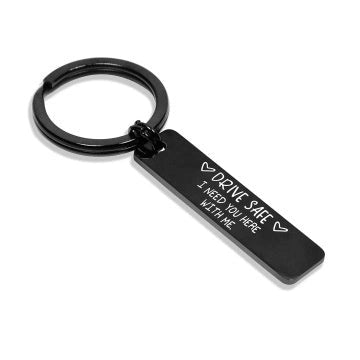 Be Safe Honey Stainless Steel Keychain with Engraved Message