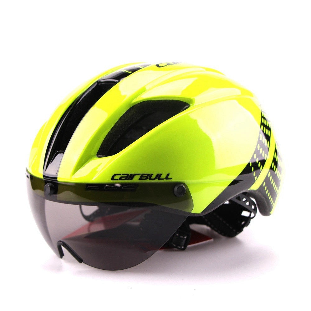 Aero Cycling Helmet with Magnetic Lens and Adjustable Fit