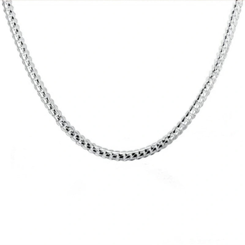 6MM Full Side Silver Plated Necklace in European and American style