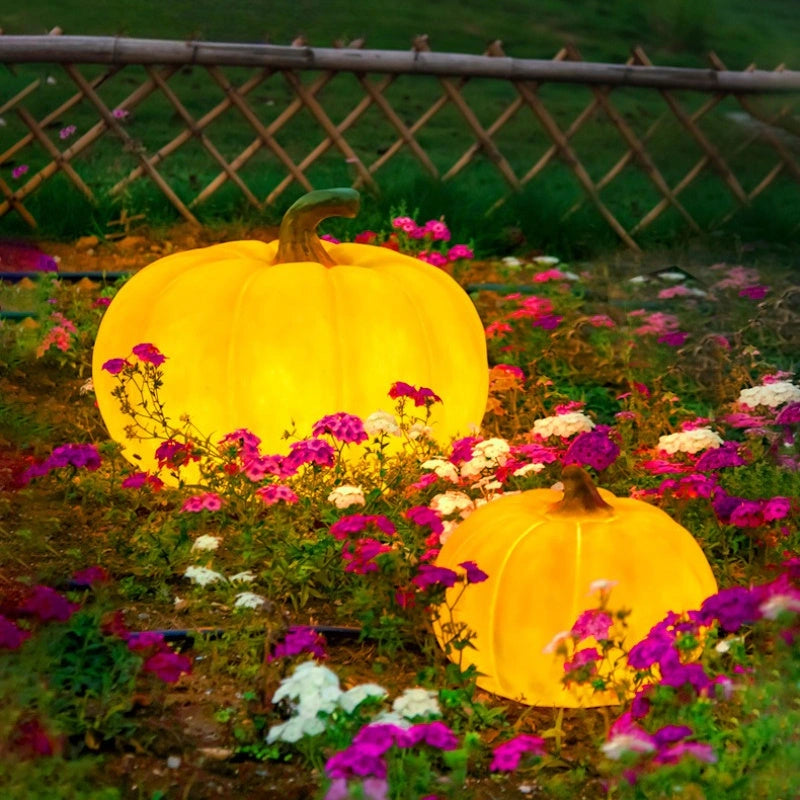 Solar Pumpkin Lights for Outdoor Halloween Decorations