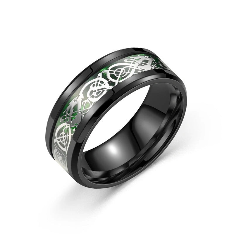 Dragon Pattern Stainless Steel Ring