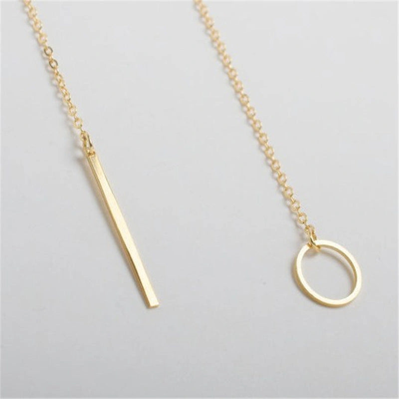 Personalised Alloy Geometric Clavicle Chain Necklace