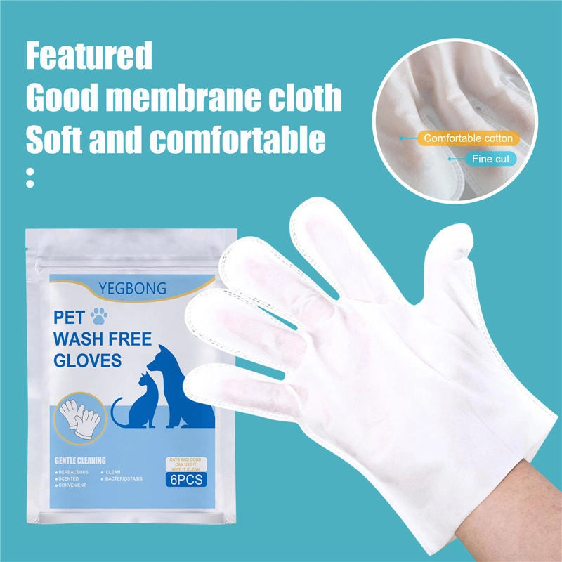 Disposable pet gloves in aluminium foil, pack of 6