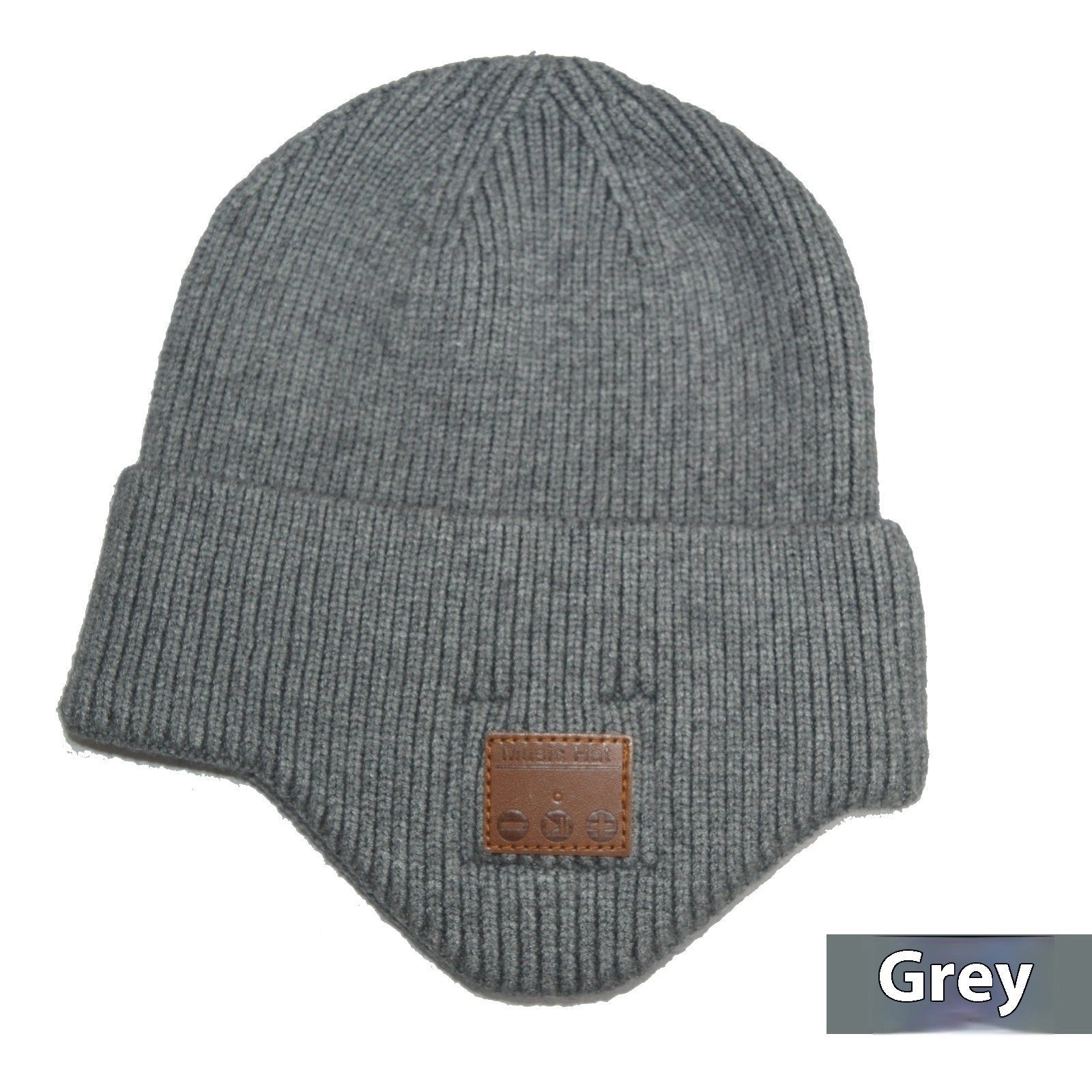 Thickened Blue Tooth Cap Knitted with Dome Crown and USB Charging Cable