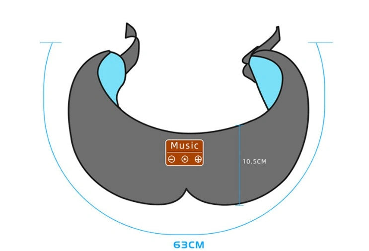 3D Bluetooth 5.0 Sleep Headphones Eyemask with Ultra-Thin Stereo Speakers