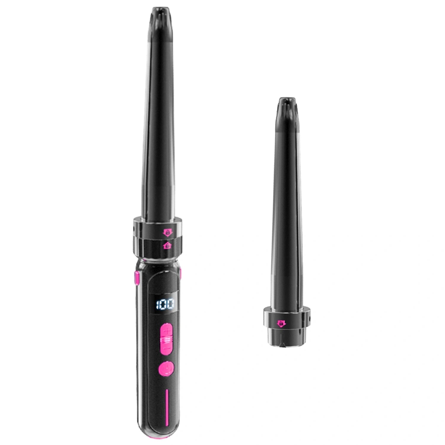 Ceramic thermal conductor curly hair sticks with 30-segment temperature control