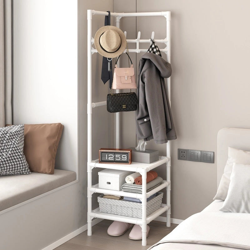 Corner Coat Rack Multi-layer Assembly with 10 Hooks