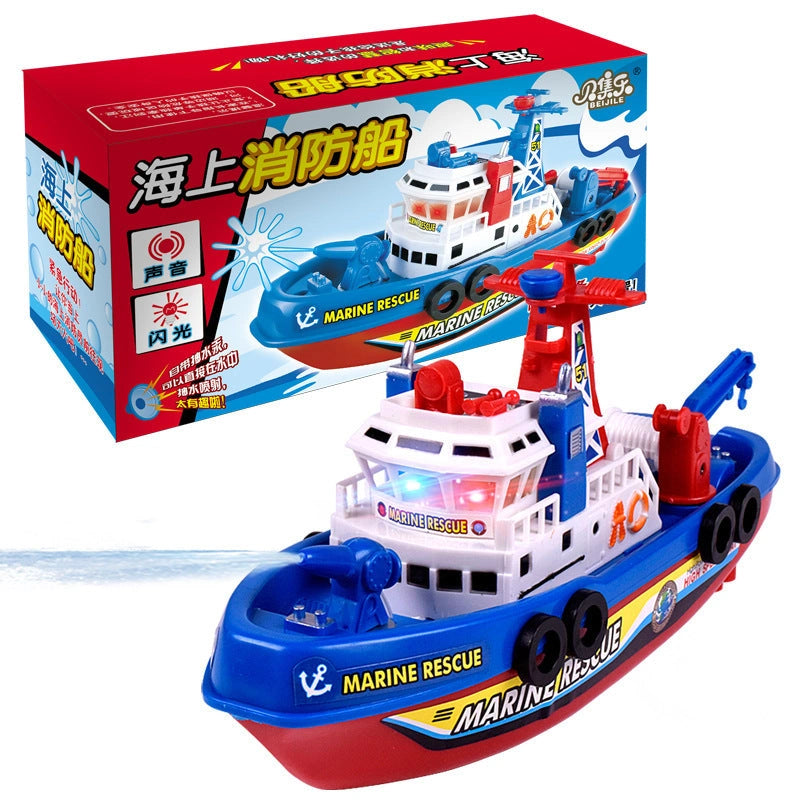Toddler bath toys with squirting penguin electric boat and 3 penguin sprinklers