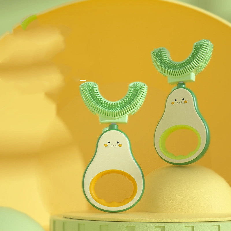 U-Shaped Silicone Baby Toothbrush for Gentle Cleaning