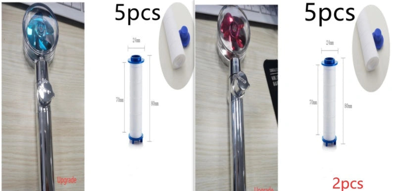 Turbo Propeller Shower Head with 360-Degree Fan Extension for High-Pressure Flow