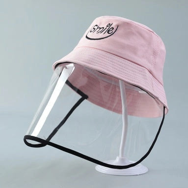 Child Anti-spitting Protective Hat with Transparent Bezel for Clear Vision