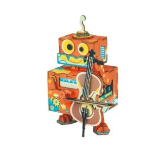 DIY 3D Kitty Ballet Wooden Puzzle and Music Box Toy