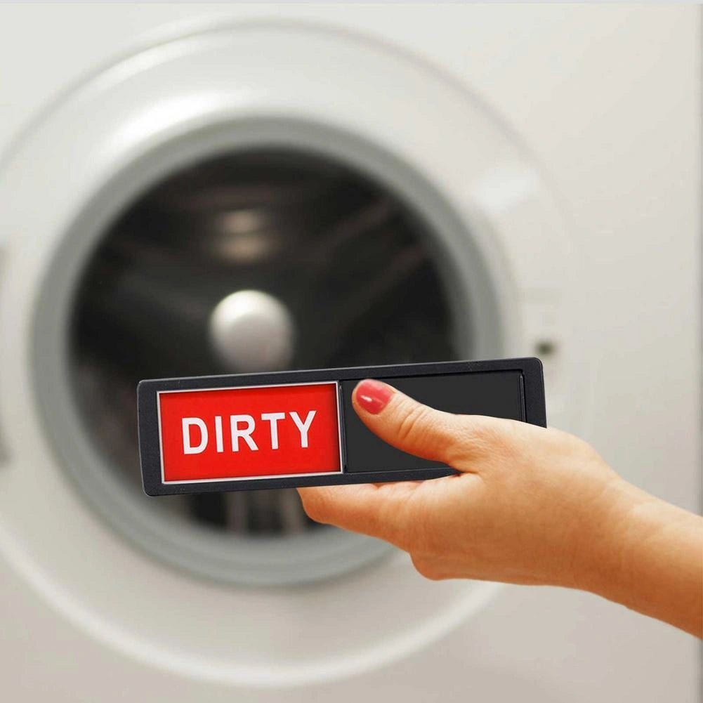 Dishwasher Magnet Clean Dirty Sign with Adhesive Metal Plate
