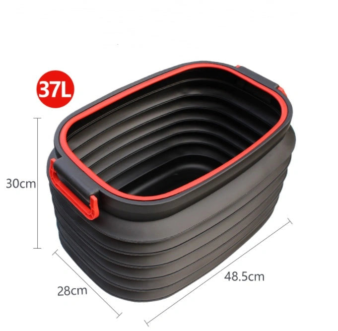Vehicle-Mounted Retractable Fishing and Car Washing Bucket with 18L Capacity
