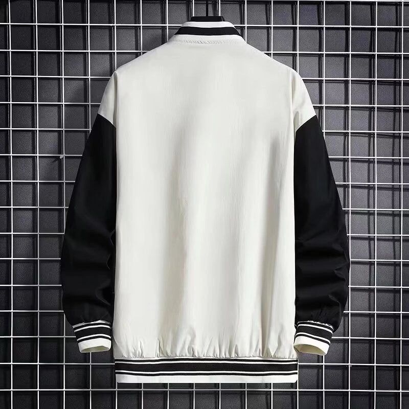 Stylish Loose Fit Hong Kong Style Baseball Jacket for Teens