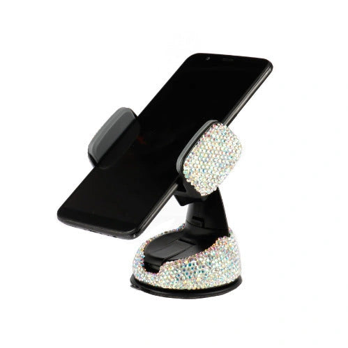 Diamond-encrusted car phone holder with multifunctional air outlet mount