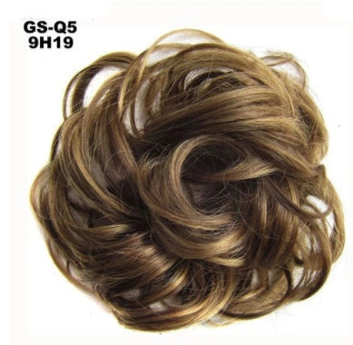 Synthetic Wavy Curly Messy Hair Bun for Women, 12cm Diameter