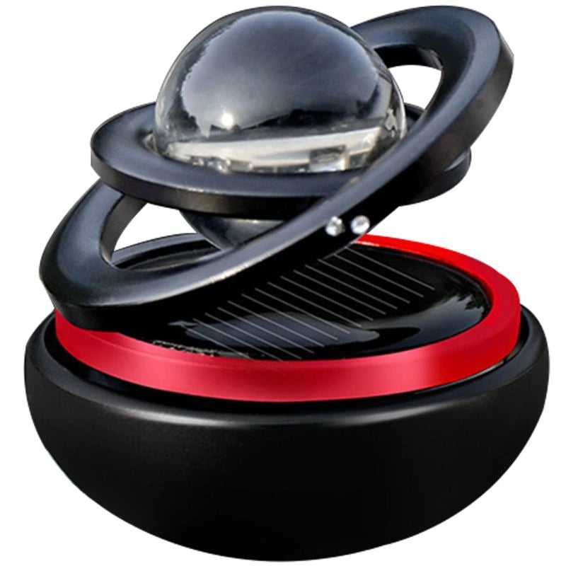Solar Interstellar Double-ring Rotating Car Aromatherapy Diffuser with Essential Oil