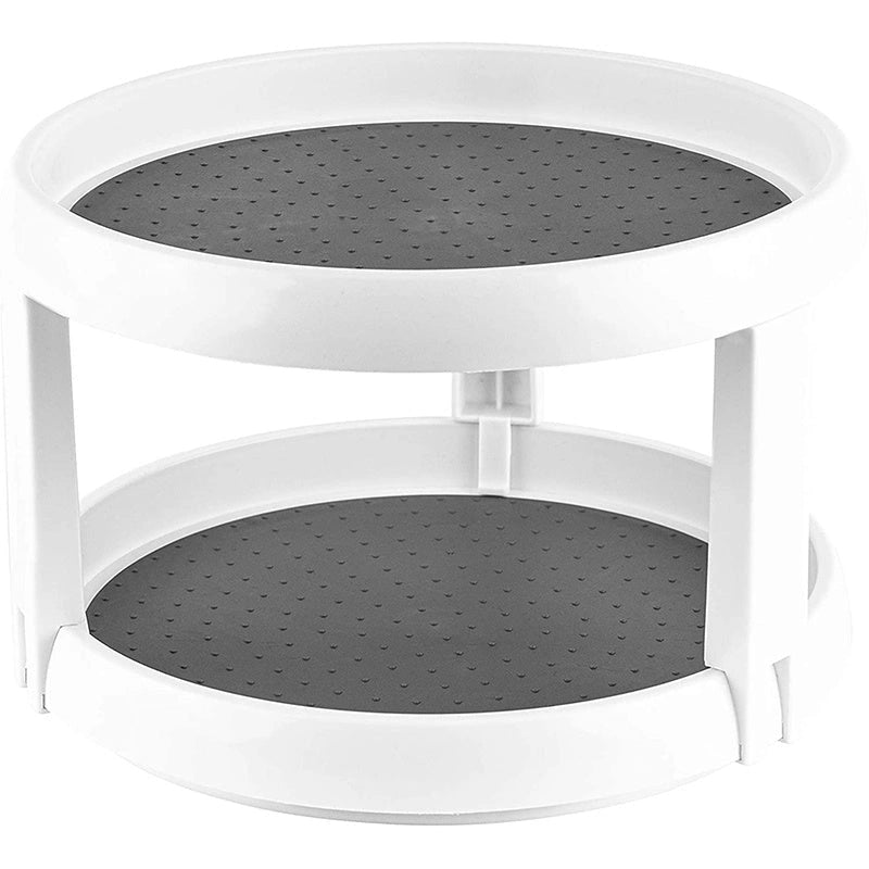 Two Level Storage Turntable - Efficient Rotary Spice Manager for Kitchens and More