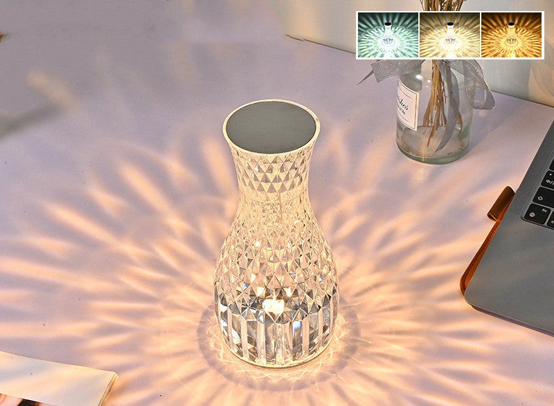 Vase Shape Atmosphere Crystal Lamp with USB Charging and Remote Control