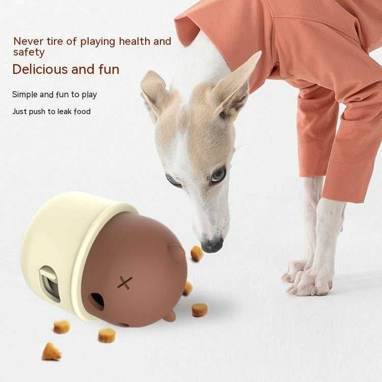 Adjustable Dog Food Feeder Ball in Durable Silicone for Interactive Play