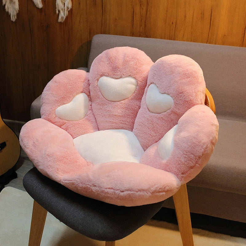 Cat Paw Plush Chair Cushion with Cotton Cover and Fibre Filling