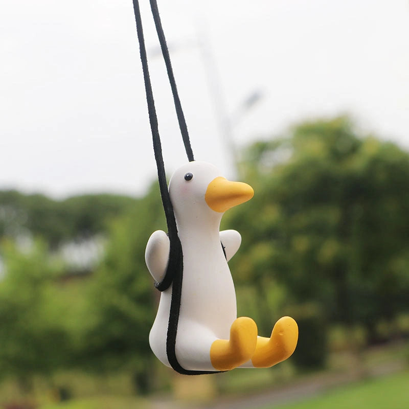 Car Swing Duck Ornament with Varied Designs for Rearview Mirror