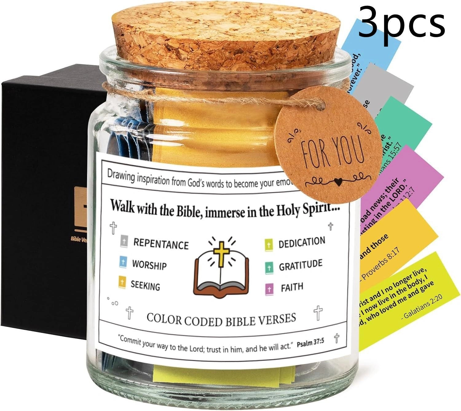 Bible Verses In A Jar 90 Verses Jar with Cartoon Style Design