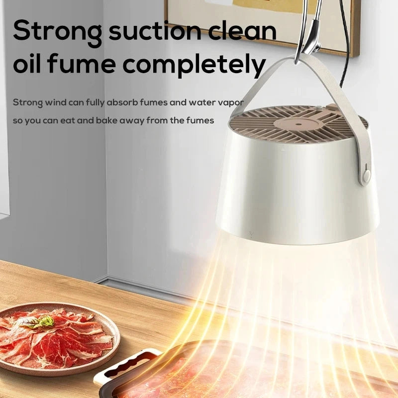 2024 Portable Desktop Exhaust Fan with USB Charging for Kitchen Use