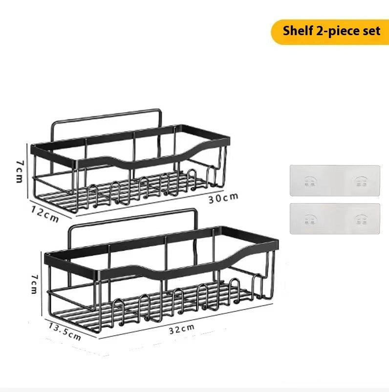 No-Drill Bathroom Organiser Rack Set