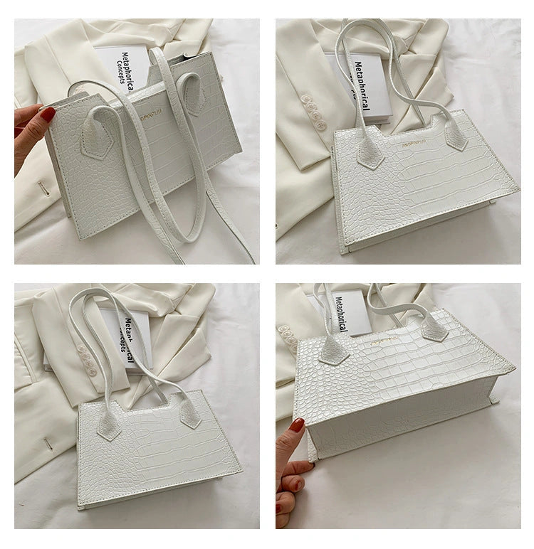 Stylish PU Small Square Shoulder Bag for Spring and Summer