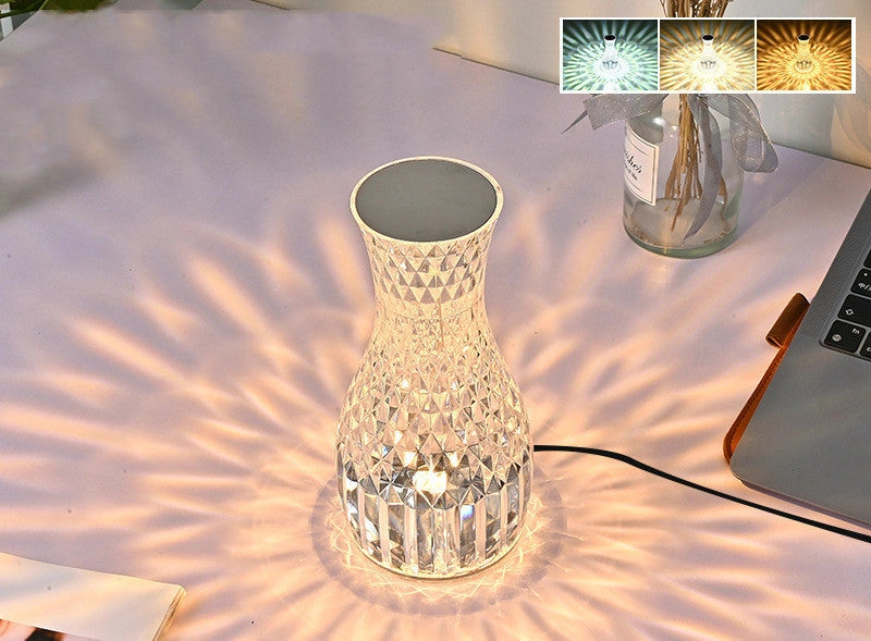 Vase Shape Atmosphere Crystal Lamp with USB Charging and Remote Control