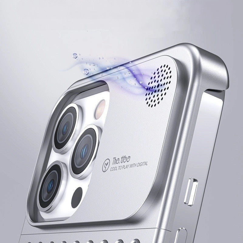 Aluminum Alloy Phone Case with Hollow Heat Dissipation for iPhone Models