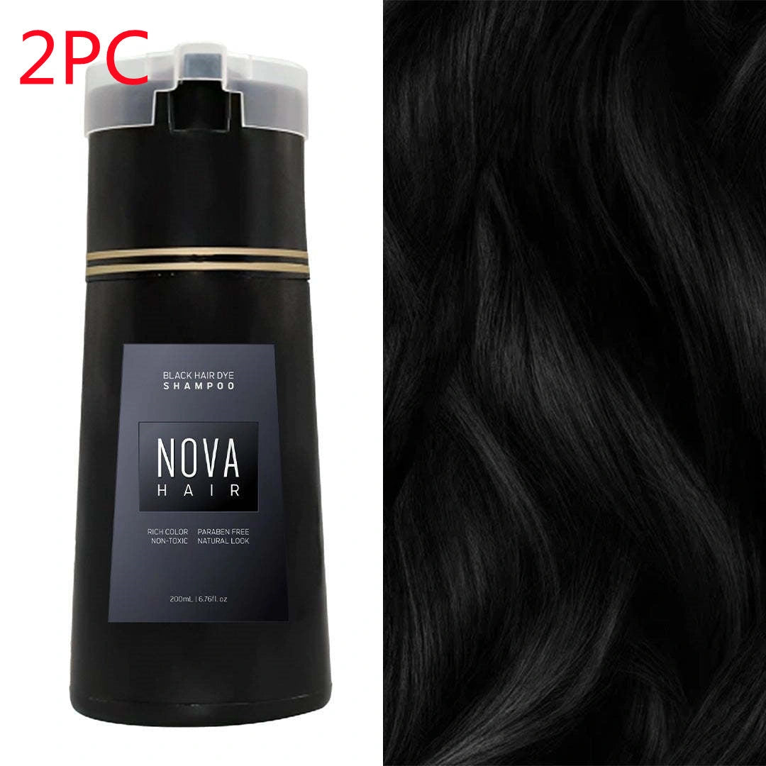 3-in-1 Hair Dye Shampoo for Natural Fast Grey Coverage
