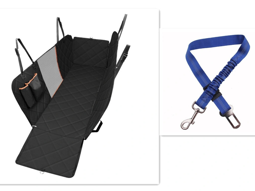Dog Car Seat Cover with View Mesh and Waterproof Protection