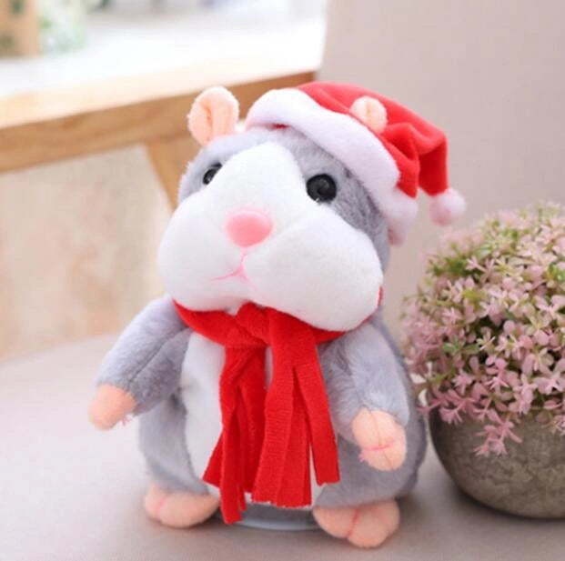 15CM Little Talking Hamster Toy with Repeat Function