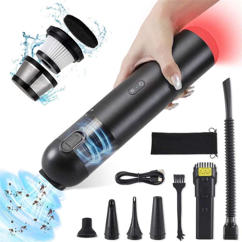 Shell Multifunctional Car Vacuum Cleaner with 10kPa Suction, Blowing, and Charging