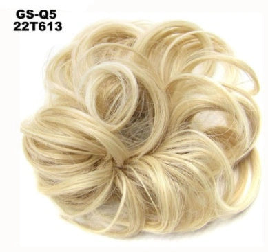 Synthetic Wavy Curly Messy Hair Bun for Women, 12cm Diameter