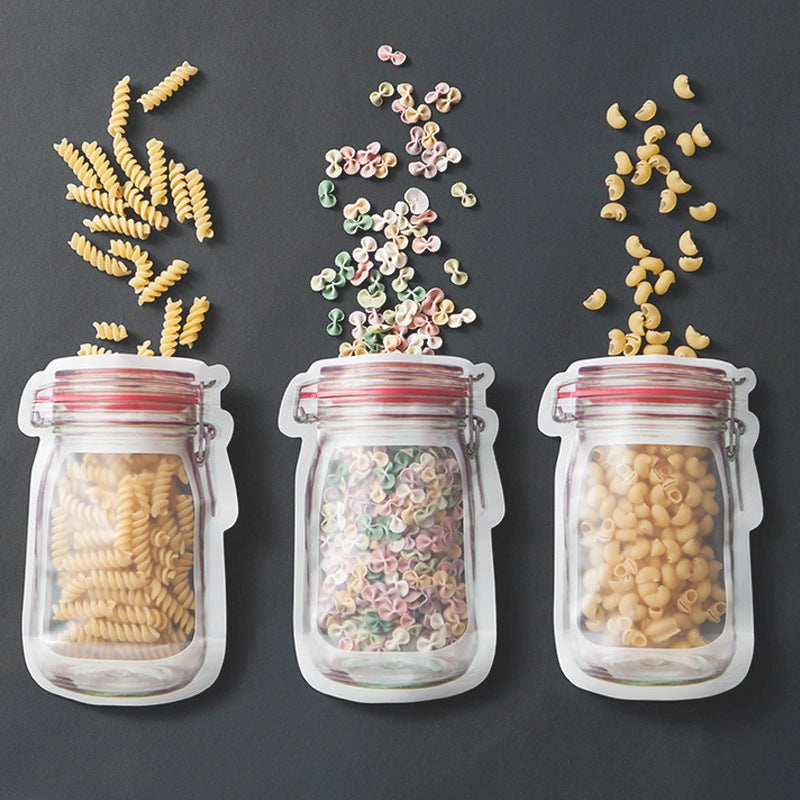 Reusable waterproof sealed snack storage bag with 1L capacity