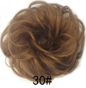 Synthetic Wavy Curly Messy Hair Bun for Women, 12cm Diameter