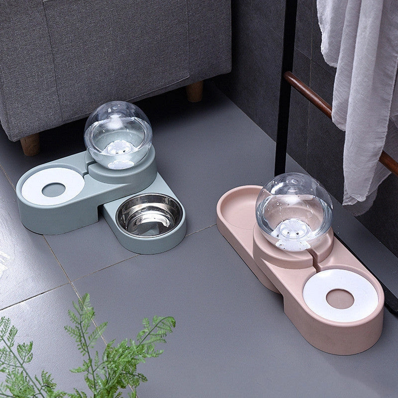 Automatic Pet Water Dispenser with Bowl, Non-electric, 1.8L Capacity