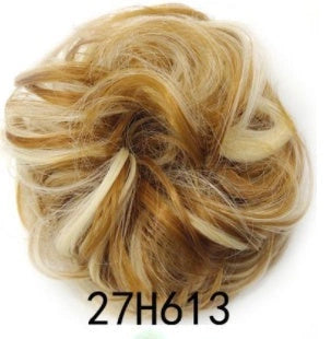 Synthetic Wavy Curly Messy Hair Bun for Women, 12cm Diameter