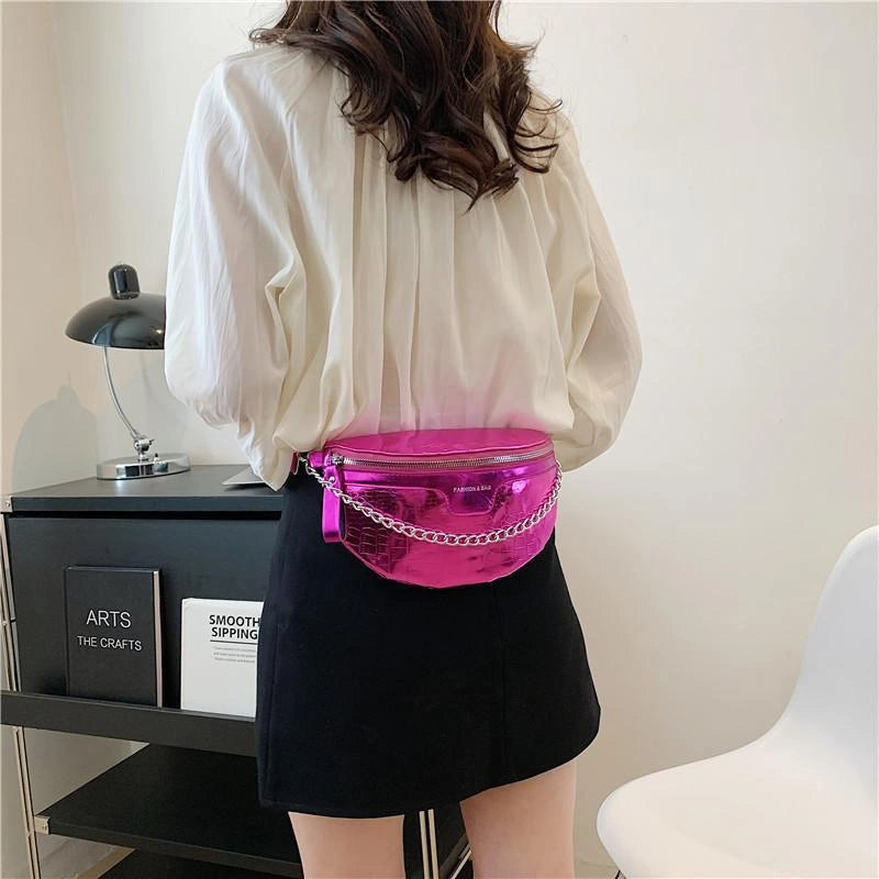 PU Leather Women's Crossbody Bag with Stone Pattern and Adjustable Strap