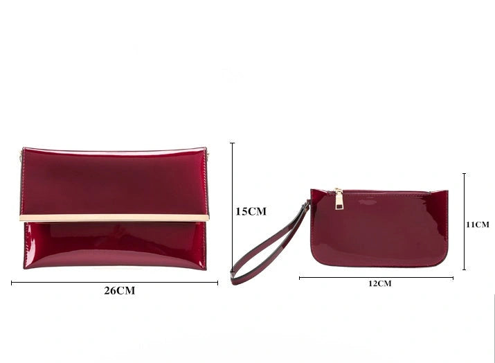 3 Sets Leather Handbags with Zipper Closure and Cell Phone Pocket