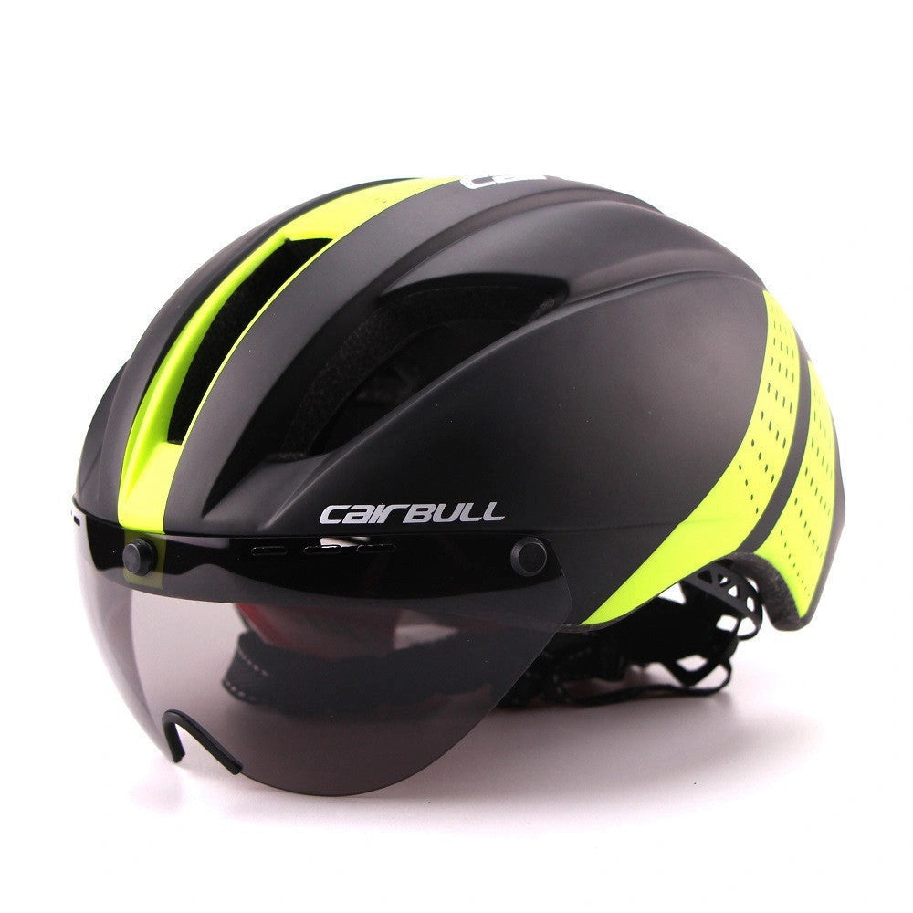 Aero Cycling Helmet with Magnetic Lens and Adjustable Fit