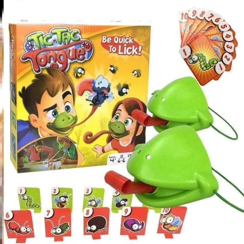 Chameleon Lizard Mask Wagging Tongue Lick Cards Board Game for Family Fun