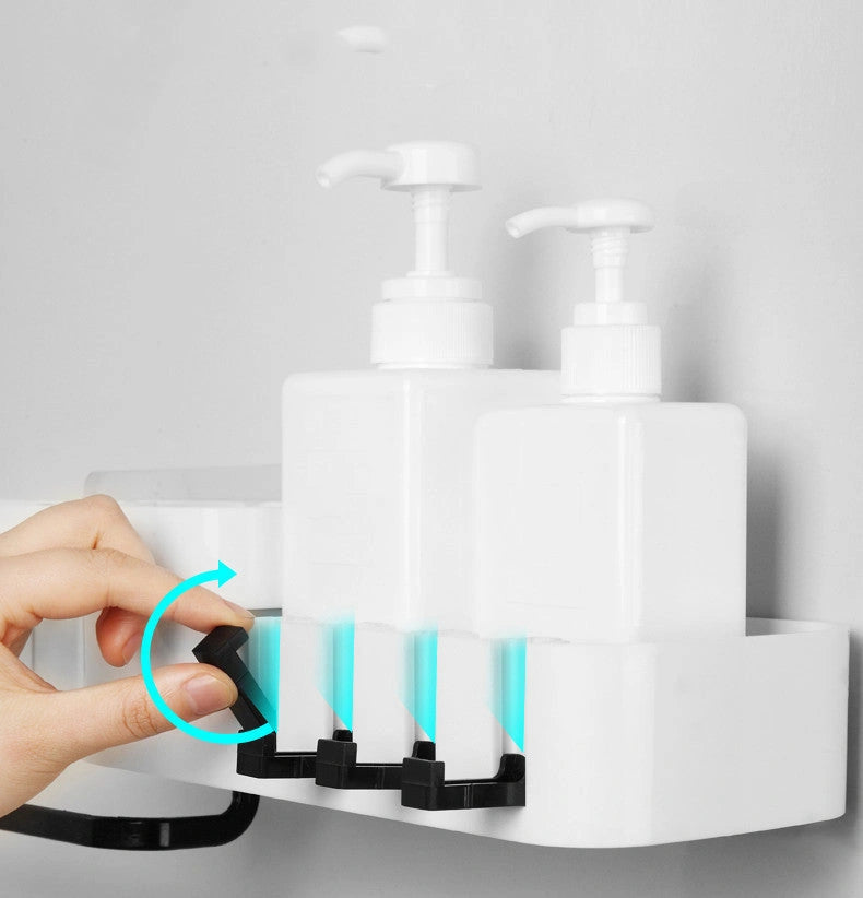 Double-layer Wall-mounted Corner Shelf for Bathroom and Kitchen Storage